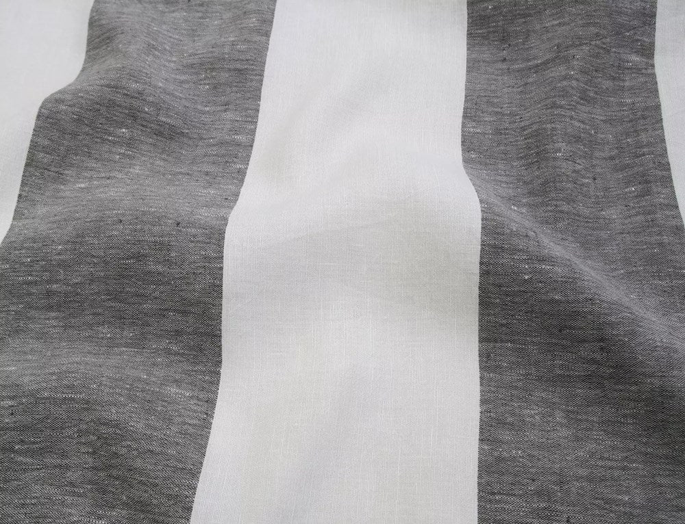 Charcoal - Coast Stripe By Unique Fabrics || In Stitches Soft Furnishings