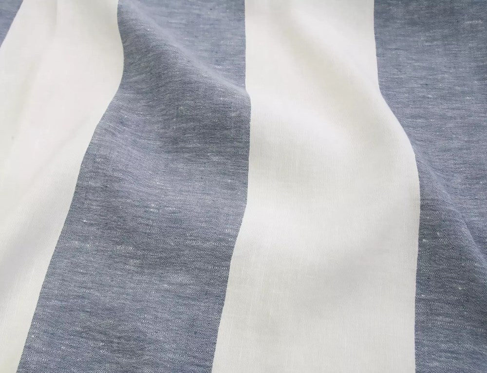 Denim - Coast Stripe By Unique Fabrics || In Stitches Soft Furnishings