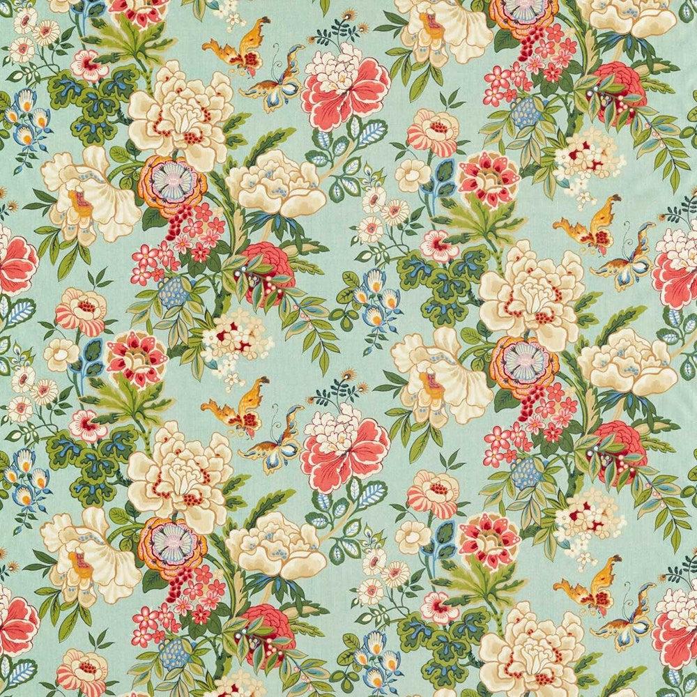 Jade/Apricot - Emperor Peony By Sanderson || In Stitches Soft Furnishings