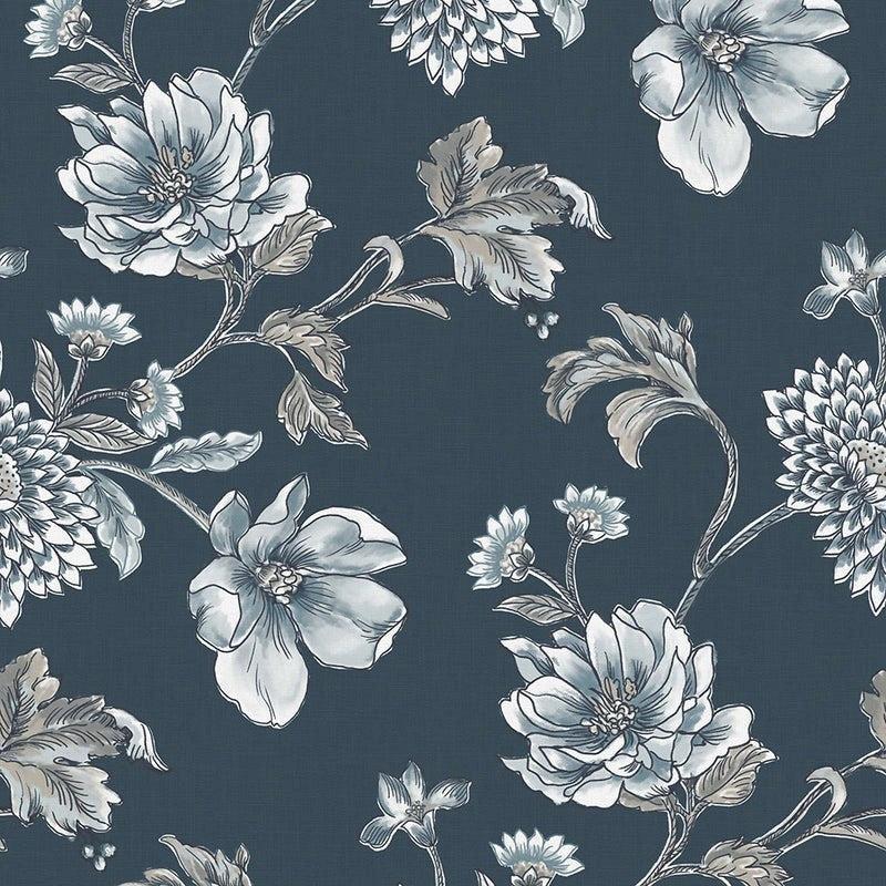 Navy - Laurel By Wortley || In Stitches Soft Furnishings