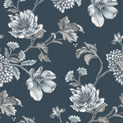 Navy - Laurel By Wortley || In Stitches Soft Furnishings
