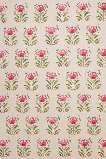 Green - Suzani Flower By James Malone Fabrics || In Stitches Soft Furnishings