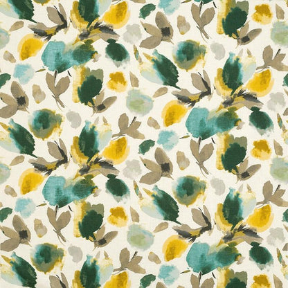 Aqua - Flower Burst By James Dunlop Textiles || In Stitches Soft Furnishings