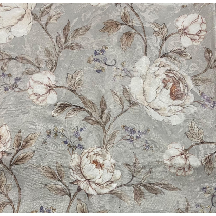 Grey - Peony (Jacquard) By Slender Morris || In Stitches Soft Furnishings